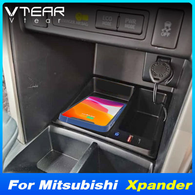 Vtear For Mitsubishi Xpander ที่ชาร์จไร้สายสำหรับใช้ในรถฉีสำหรับมิตซูบิชิเอ็กซ์แพนเดอร์2017 2018 2019 2020 2021 2022 2023อุปกรณ์เสริมโทรศัพท์มือถืออย่างรวดเร็ว