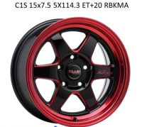 ล้อแม็กใหม่ - C1S - งาน 75WHEEL - ขอบ15 x 7.5 x 5รู114.3 ET20/20 - สีแดง - ส่งฟรี Kerry Express - รบกวนสอบถามทางแชทก่อนคลิกสั่งซื้อ