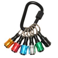 6pcs 1/4 Hex Drill Bit Holders Quick Release Magnetic Screwdriver Bits Holder Extension Drill Screw Adapter Easy Change Keychain