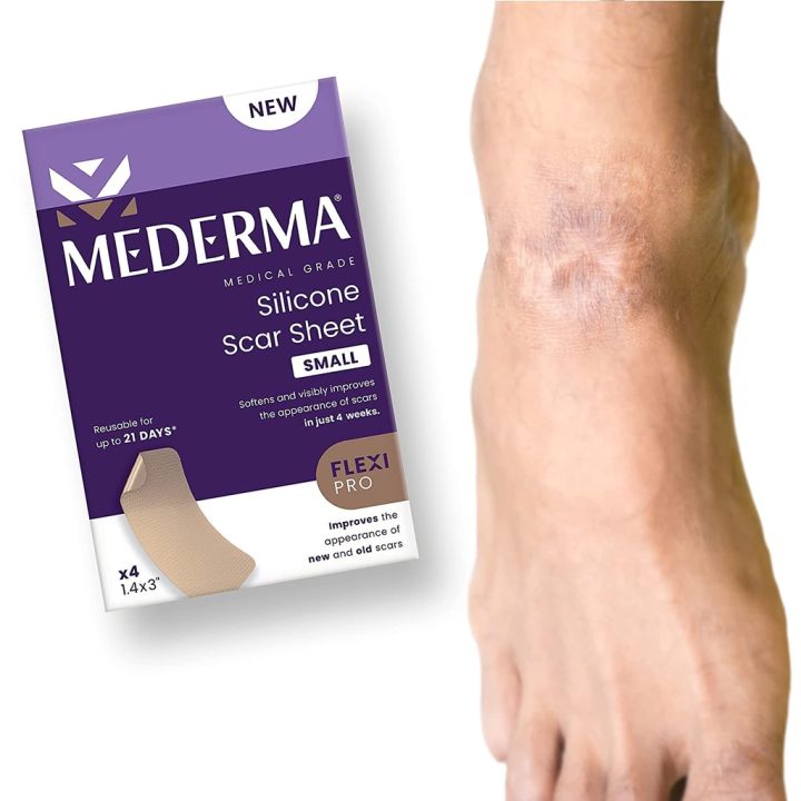 แผ่นเจลลดรอยแผลผ่าตัด-mederma-medical-grade-silicone-scar-sheet-1-4x3-inches-ลดรอยแผลเป็น-ผ่าตัดคลอด-รอยสิว