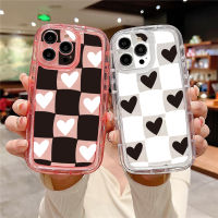 เคส C30S คู่รูปหัวใจลายสก็อตสำหรับ Realme C33 C15 C12 C25 C11 6i 5i Realme5 5วินาทีกันตกเคสกันกระแทก