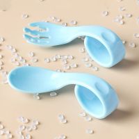 2Pcs New Baby Children Spoon Fork Set Soft Twist Silicone Scoop Fork Kit Tableware Toddler Training Feeding Cutlery Utensil Bowl Fork Spoon Sets