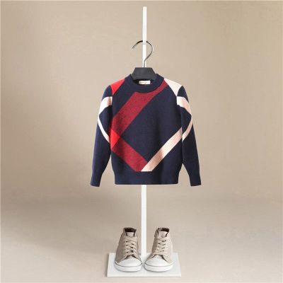 Design Baby Solid Casual Basic Sweater Crewneck Striped Kid Slouchy Soft Wool Clothing for Boys Girls Autumn Winter Sweaters Top