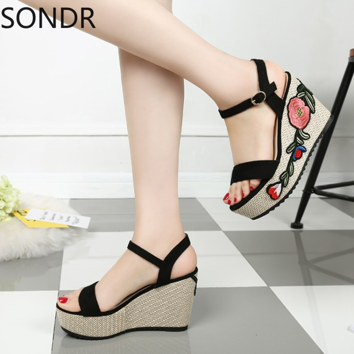 womens-platform-emboridery-floral-sandals-wedge-high-heel-slingbacks-shoes-summer-peep-toe-3colors-girls-new