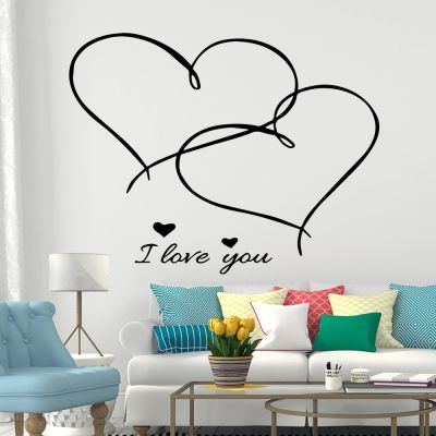 Romantic I love you Wall Sticker Pvc Removable For Bedroom Decoration Home Party Decor Wallpaper