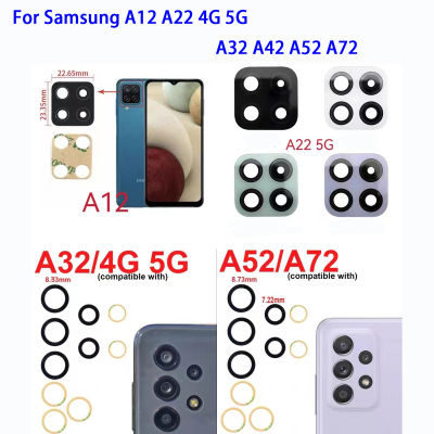 ใหม่สำหรับ Samsung Galaxy A12 A22 4G 5G A32 A42 A52หลัง A72ด้านหลังกระจกเลนส์กล้องถ่ายรูปที่มีใช้แทนกาว