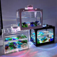 WANGHU Desktop Aquarium Fish TANK with Light Battery ประเภทตู้ปลาขนาดเล็ก