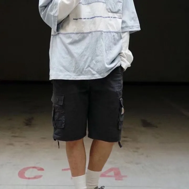 carhartt-wip-carhart-กางเกงลำลองกางเกงขาสั้นแฟชั่นเกาหลีกระเป๋าอเนกประสงค์แบบห้าจุดกางเกงคู่รุ่นฤดูร้อน