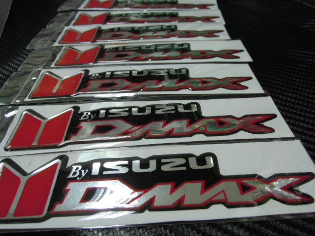 สติ๊กเกอร์เทเรซิ่นนูนอย่างดี-คำว่า-powered-by-isuzu-dmax-by-isuzu-d-max-ติดรถ-แต่งรถ-อีซูชุ-sticker