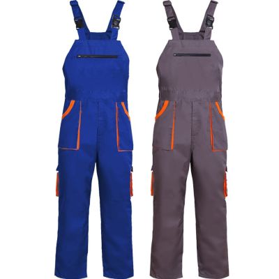 ‘；’ Bib Overalls Mens Women Work Clothing Plus Size Protective Coveralls Strap Jumpsuit Multi Pockets Uniform Sleeveless Cargo Pants