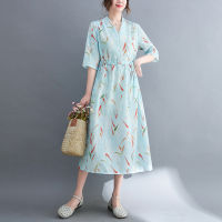 2022 New Arrival Thin Soft Loose Cozy Women Travel Casual Beach Style Summer Dress Draw String Slim Office Lady Work Midi Dres