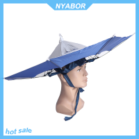 NYABOR 1PC หัวพับได้ร่มหมวกฝนเกียร์ตกปลาหมวก Headwear ร่มตกปลา