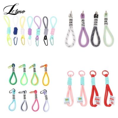 Fluorescent Color Lanyard Phone Strap Mesh Landyard For Bags Braided Strips Keycord Hanging Trousers Accessories Keychain