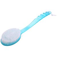 Long Handled Plastic Body Bath Shower Back Brush Scrubber Skin Cleaning Massager Blue