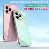 Realme C51 2023เคสชุบหรูหราสำหรับ Realme 51C C51 C 51 NFC RealmeC51 4G 5G 2023เคสนิ่มใส่โทรศัพท์ซิลิโคนกันกระแทกฝาครอบโทรศัพท์