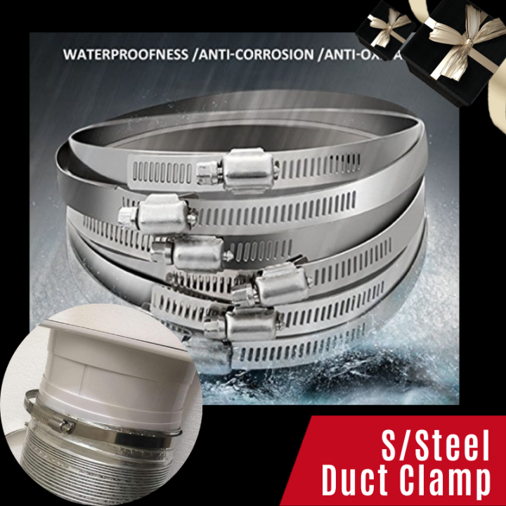 Stainless Steel Duct Clamp Worm Gear Adjustable 100mm220mm Hose Clamp