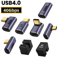 อะแดปเตอร์ Jenis-C USB 4.0 PD 100W Penyambung Pengecas untuk Berkelajuan Tinggi USB C OTG U-Bentuk Sudut Lurus Lelaki untuk Penyesuai Perembuan