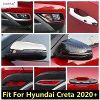 “{》} สำหรับ Hyundai Creta 2020-2022กระจกมองหลังมือจับหน้า Bemper Belakang ไฟตัดหมอกกรอบไฟชุดภายนอกอุปกรณ์เสริมฝาครอบ