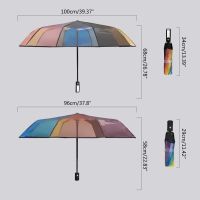 【CW】 1pc 2 in 1 Rain amp; Shine Umbrella Durable Windproof Umbrella 8/10 Ribs Portable Travel Business Umbrella Tear Resistant