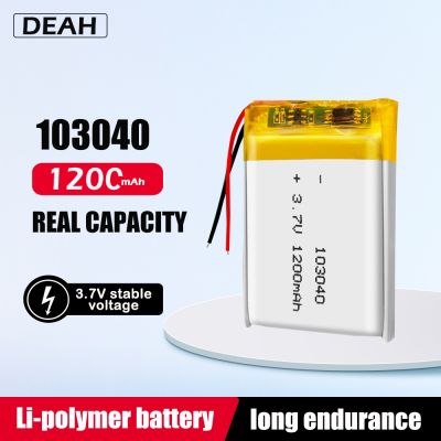 103040 Rechargeable Lithium Polymer Battery 3.7V 1200mAh Li-ion Lipo Cell For MP3 MP4 DVD GPS Camera massager Bluetooth Headset [ Hot sell ] vwne19