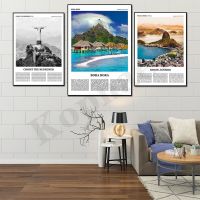 แปลกใหม่ Bora Auland Lima Sao Paulo Rio De Janeiro เม็กซิโก Christ The Redeemer Cityscape Travel Wall Art โปสเตอร์