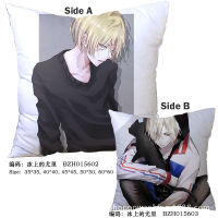 ยูริ!!! น้ำแข็งยูริ plisetsky พิมพ์หนุนการ์ตูนโซฟาเบาะหมอนที่มีคุณภาพสูงผ้าป่าผ้าฝ้าย fabri หนุน multy ศรีเชิงลบ