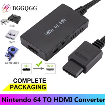 BGGQGG HD N64ไปยังตัวแปลง HDMI HD Link สายสำหรับ N64/เกมคิวบ์/snes ปลั๊กแอนด์เพลย์1080P Nintendo 64 To HDMI Converte