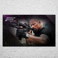 Dwayne Johnson S Fast &amp; Furious Sports Car Gym ฟิตเนส HD Canvas Wall Art - Must-Have Home Decor สำหรับแฟนภาพยนตร์