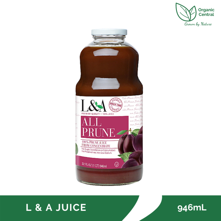 L&A 100 All Prune Juice From Concentrate 946mL Lazada PH