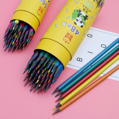 12/24/36/48 Colorful Black Pencil Set Hexagonal Stick Childrens Oily Painting Graffiti Coloring Professional Pen Art Supplies
