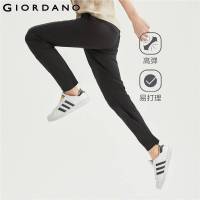 GIORDANO กางเกงผู้ชาย Easy Care ครึ่งเอวยืดหยุ่นน้ำหนักเบา Chinos สีทึบยืดผ่อนคลายแฟชั่นกางเกงลำลอง01113064