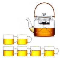 Hot selling glass teapot with strainer flower pot glass tea pot with infuser