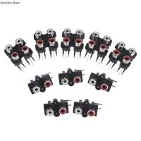 5Pcs 2/4 Hole RCA Female Stereo Audio Jack AV Audio Input Socket Connector