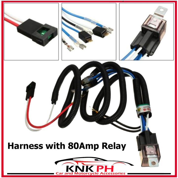 Car 12V Horn Wiring Harness Kit with 80Amp Relay and 30A Fuse For