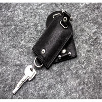 Cow Leather Key Wallet Card Holder Business Organizer Housekeeper Keychain Purses Men Women Pocket Pack Car Keys Bag