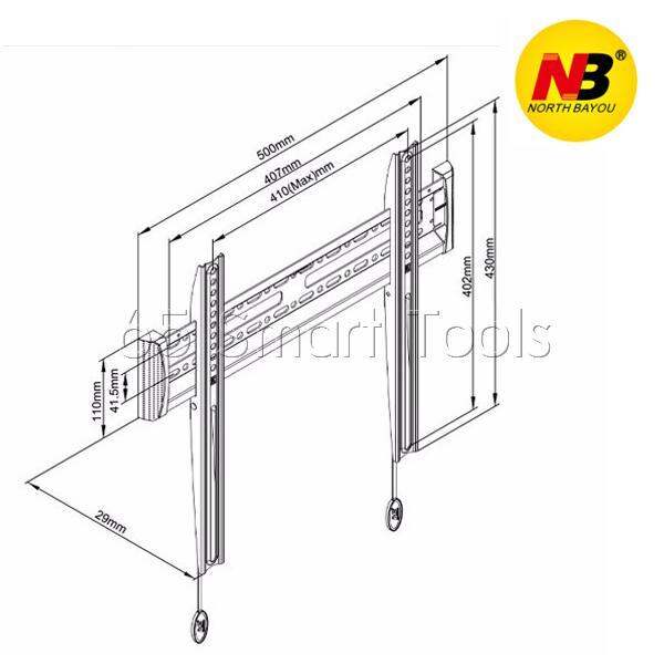 north-bayou-nb-d2-f-ขาแขวนทีวี-ขายึดทีวี-ติดผนัง-oled-led-lcd-tv-ขนาด-32-55-fix-tv-mount