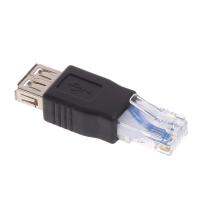 USB ประเภท A RJ45 ชายเครือข่าย LAN อีเธอร์เน็ตเต้าเสียบเราเตอร์ปลั๊กตัวแปลง