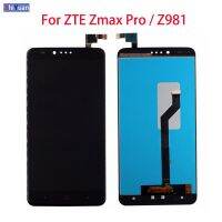 แสดงสำหรับ ZTE Zmax Pro Z981จอแสดงผล LCD แบบสัมผัสหน้าจอแทนการประกอบสำหรับ ZTE Zmax Pro Z981โทรศัพท์สีดำ