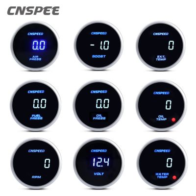 Cnspeed 2 52mm Car Digital Turbo Boost Gauge Tachometer Rpm Gauge Water Oil Temperature Oil Pressure Meter With Sensor