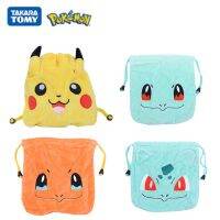 Pokemon Plush Drawstring Pocket Storage Kawaii Pack Bulk Buy Lot Anime Figures Pikachu Charmander Christmas Kids Toy Gift Bags