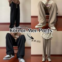 FHAK930 กางเกงขายาวผู้ชาย แฟชั่นฮ่องกง slacks กางเกงวอร์มตรงฤดูใบไม้ร่วงและฤดูร้อนอเนกประสงค์ ทรงหลวมขากว้าง