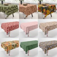 Beautiful Abstract Dense Flower Pattern Tablecloth Home Decoration Rectangular Party Tablecloth