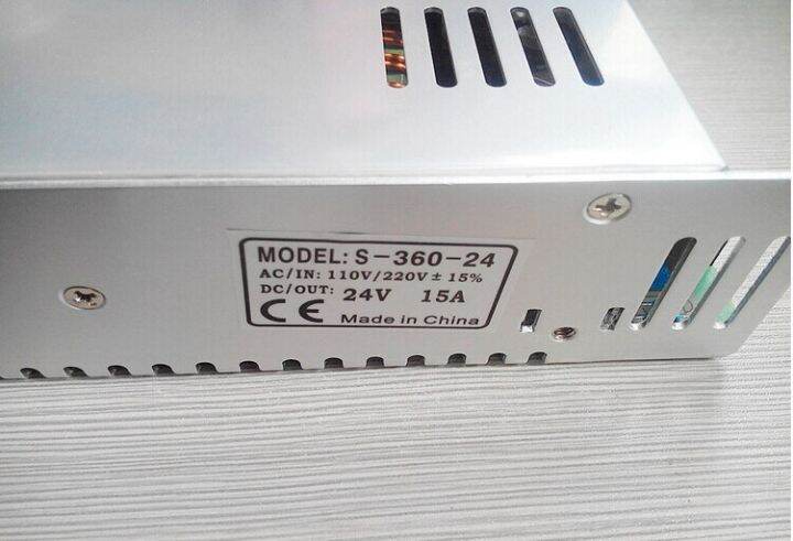 j76เริ่มต้นสวิตช์จ่ายไฟสลับ24v-15a-ที่-dc24v-แหล่งจ่ายไฟ360w-สำหรับอุปกรณ์-led-เคสอลูมิเนียม10ชิ้น