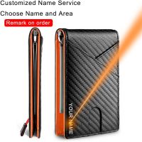 ZZOOI Rfid Carbon Fiber Men Wallets Card Holder Slim Thin Pocket Man Magsafe Wallets Money Bags Business Black Male Purse Walet 2022