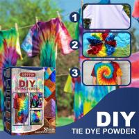 DIY Clothing Tie Dye Kit One Step Tie Dye Set Fabric Diy Dye Powder Solo Projects Dyes Paint Multipurpose DIY Kits For Fabric