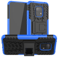 เคส Redmi 10X 5G กรณีนาฬิกาพีซีสุดหรู + TPU Stand Armor กรณีกันกระแทก