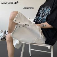 MAYCHEER   กางเกงขาสั้นแนวสตรีทสไตล์ใหม่สำหรับผู้ชายดีไซน์สวยสง่า