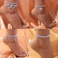 【CW】♣✠  Fashion Rhinestone Chain Anklets Luxury Ankle Leg Female Wedding Jewelry Foot Accessories