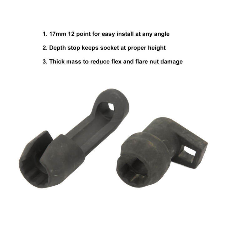 17mm Fuel Injection Line Socket O2 Sensor Crowfoot Wrench Replacement