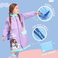 Childrens Raincoat Full Body Girls Primary School Students Baby Clothes 2022 New Style With Schoolbag Poncho "Pokémon Clothing